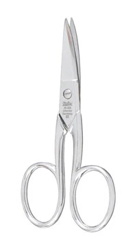 Miltex Nail Scissors, Chrome, Curved, 3-1/2"