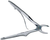 Miltex Pedodontic Extraction Forceps, Universal Mini, #F, Upper Root, English Pattern, Stainless Steel, 1/Pk