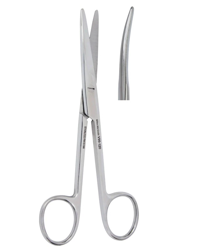 Vantage Mayo Dissecting Scissors, Curved, 5-1/2" Stainless Steel, Each