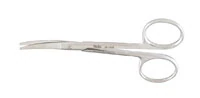 Miltex Knapp Iris Scissors, Curved, 4" (10 cm), Stainless Steel, Autoclavable
