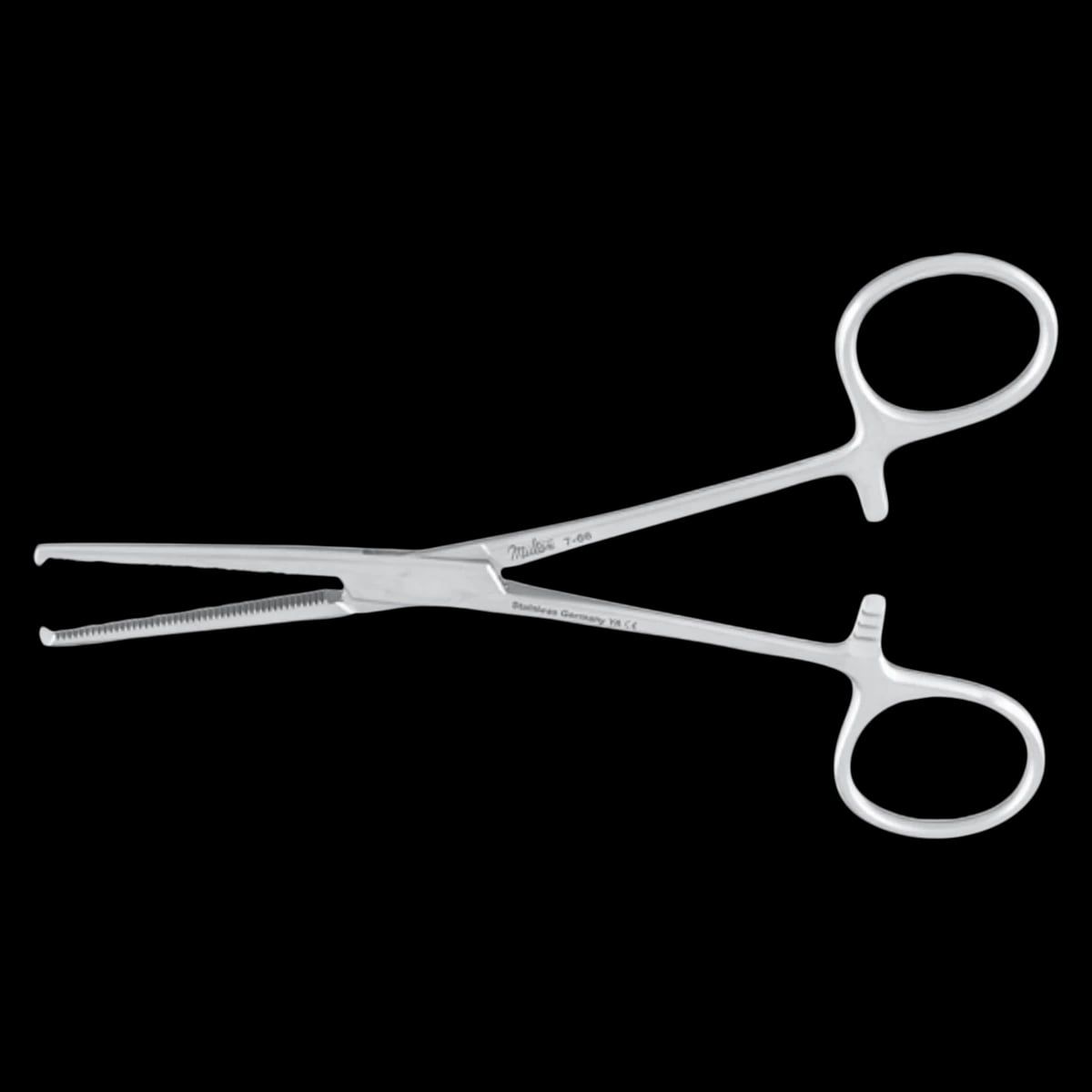 Kocher Hemostatic Forceps, Straight, 5-1/2", Stainless Steel, Autoclavable, Each