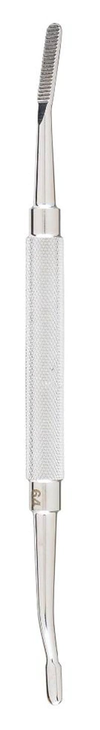 Miltex #64 Bone File, Double-Ended, Plain Serrations, 7" (17.8 cm), Stainless Steel