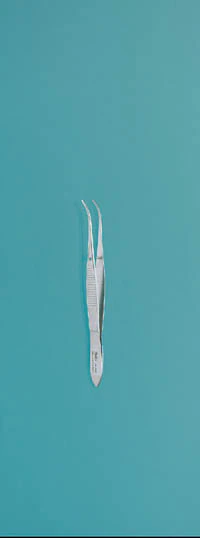 Miltex Eye Dressing Forceps, 1/2 Curved, 4" Stainless Steel, Autoclavable