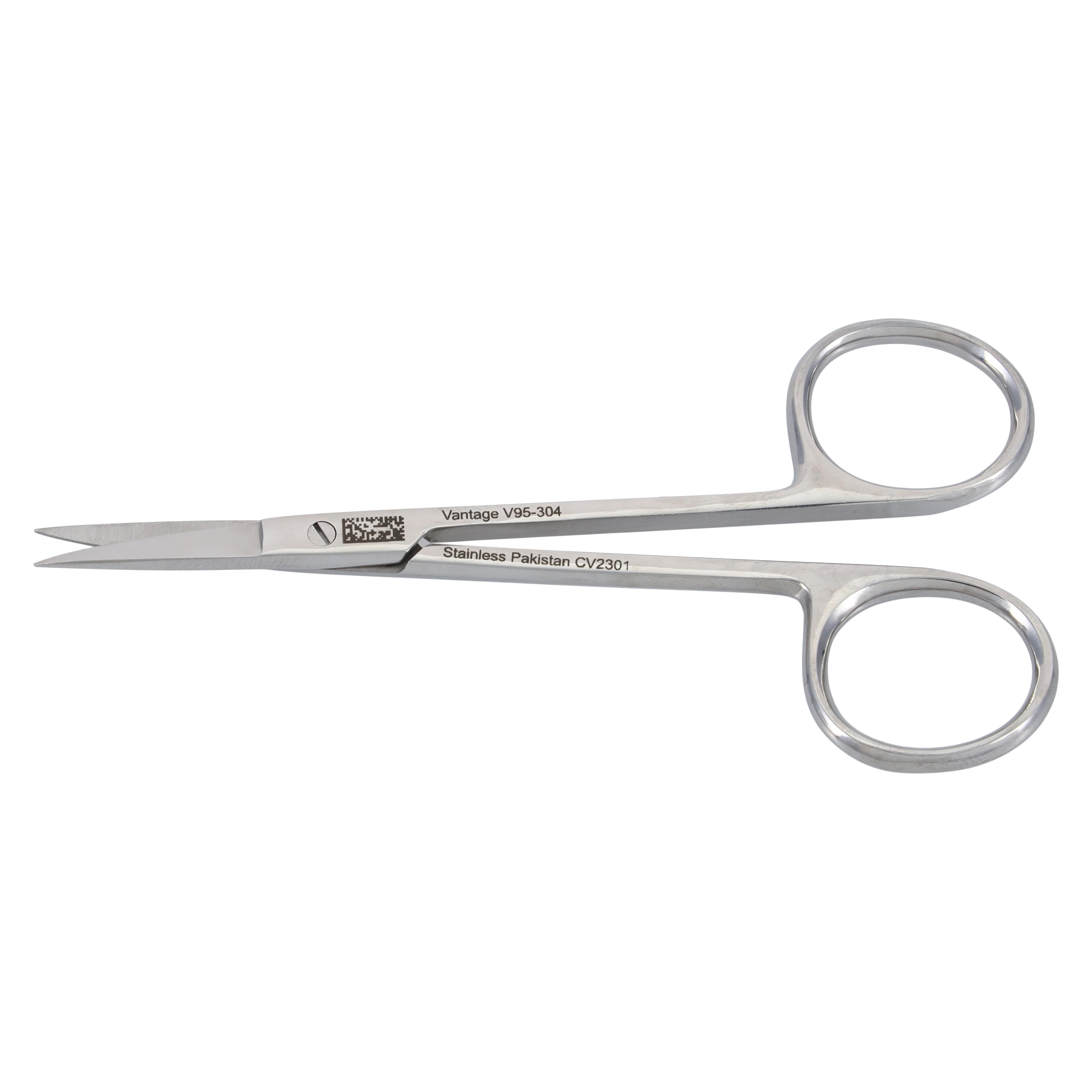 Miltex Vantage Iris Scissors, 4-1/8" Straight, Stainless Steel, V95-304