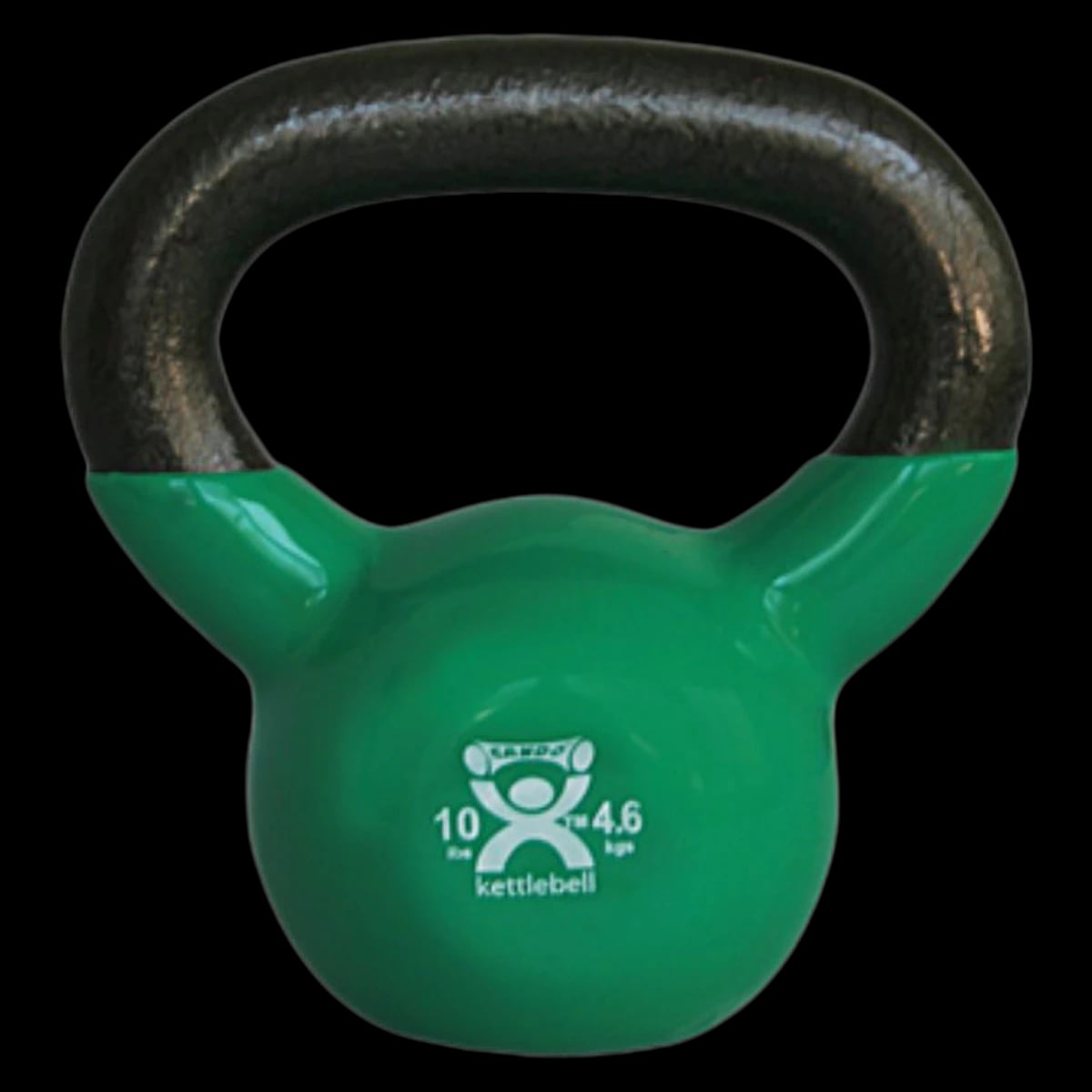 CanDo Vinyl Kettlebell, 10 lb, Green