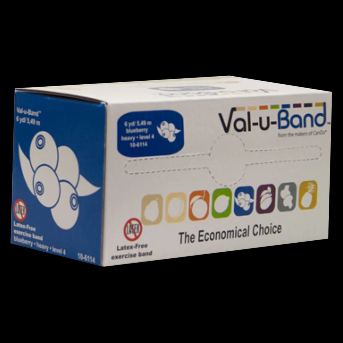 Val-u-Band Exercise Band, Blueberry, Level 4, 6 yd x 5 in