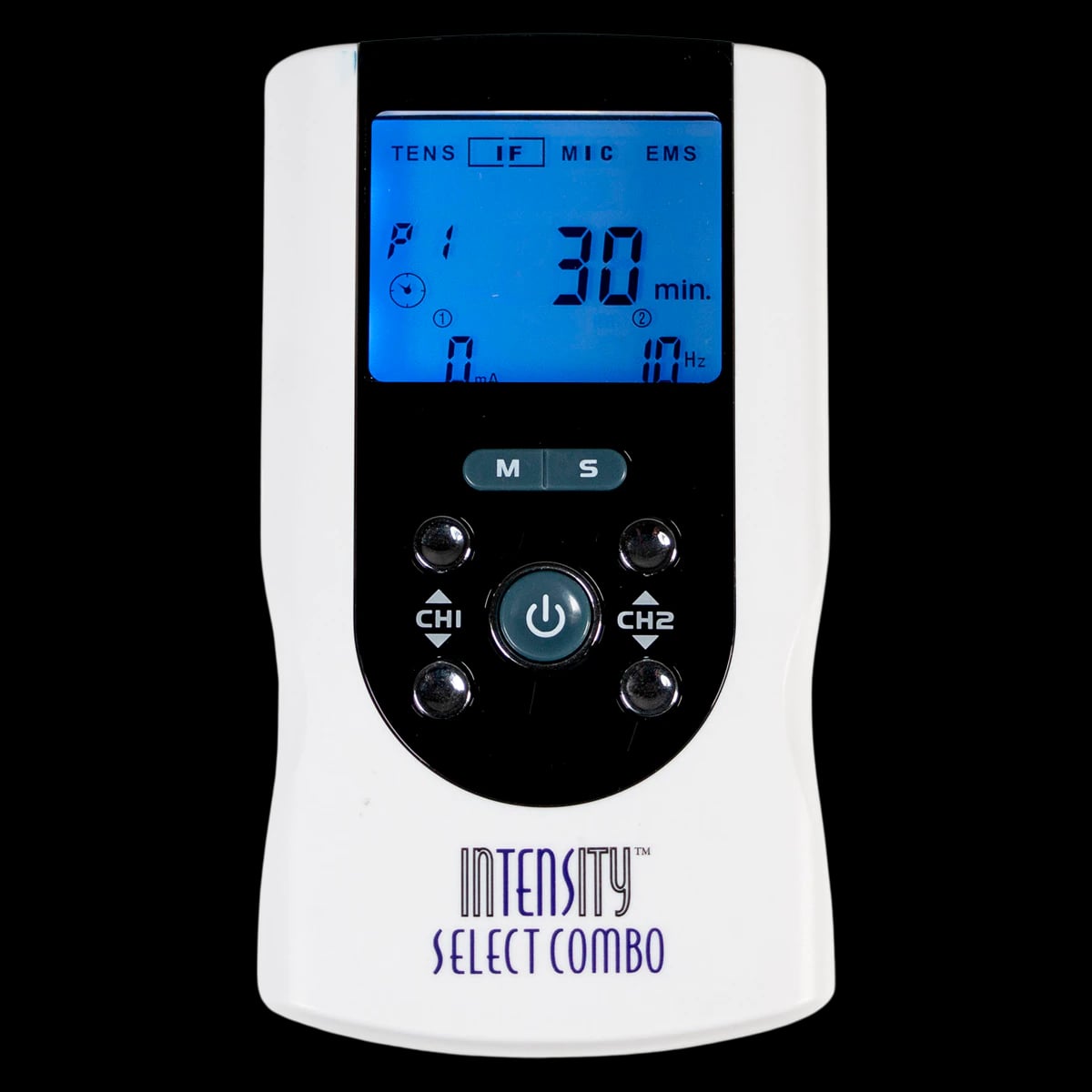 InTENSity Select Combo TENS Stimulator, 4 Waveforms, with AC Adaptor, Carry Case, 2 Lead Wires, 4 Self-Stick Electrodes, 9V Battery, and Instructions
