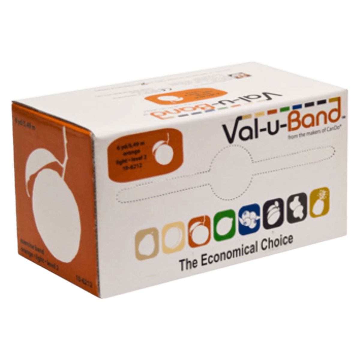 Val-u-Band Exercise Band, Orange, Level 2/7, 6 yd x 5 in