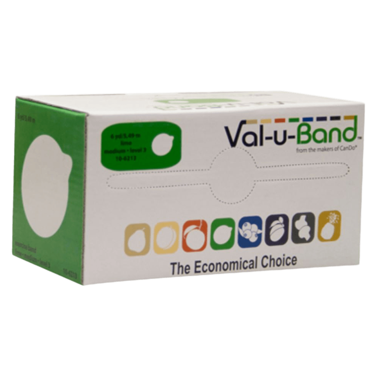 Val-u-Band Exercise Band, Lime, Level 3/7, 6 yd x 5 in
