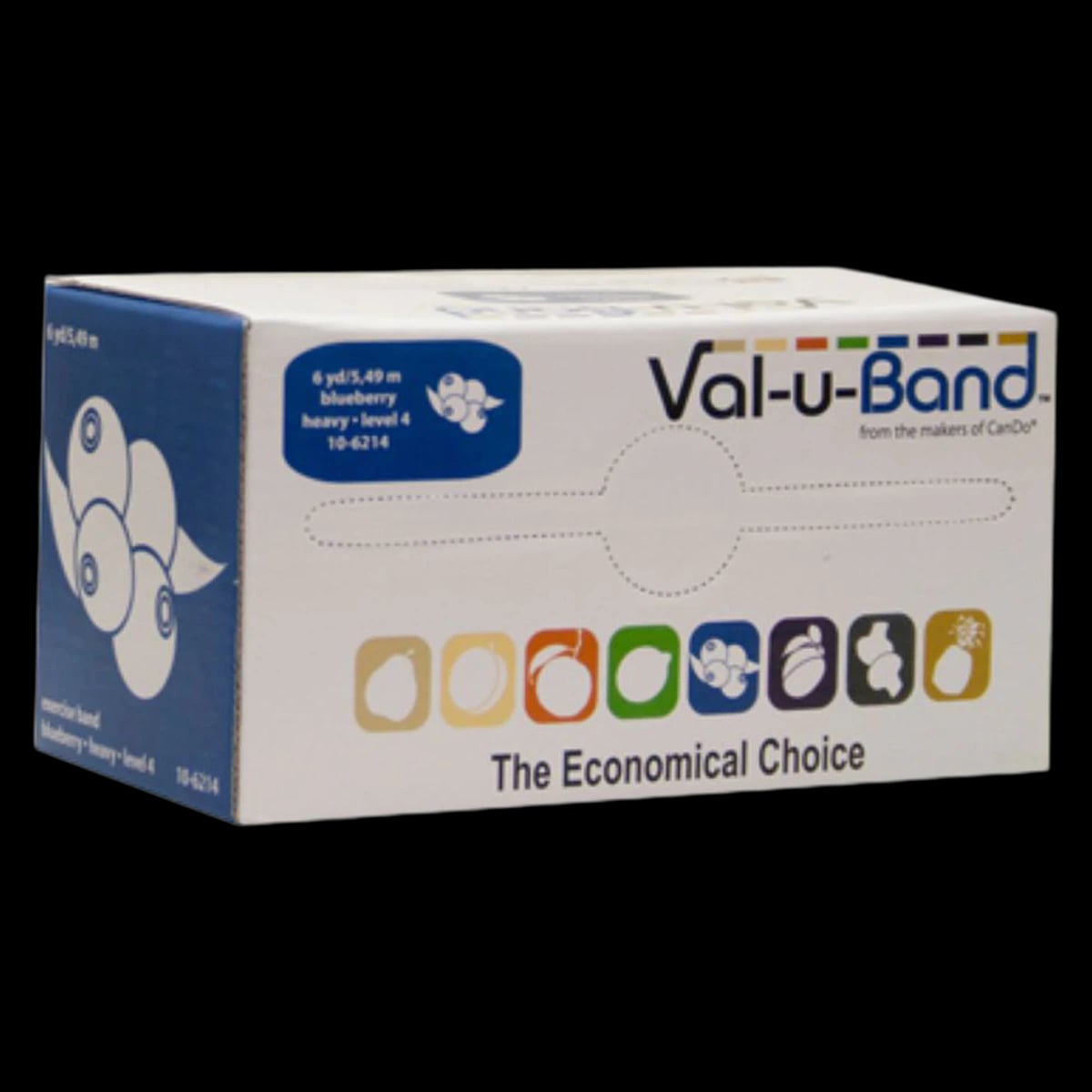 Val-u-Band Exercise Band, Low Resistance, Blueberry, 6 yd