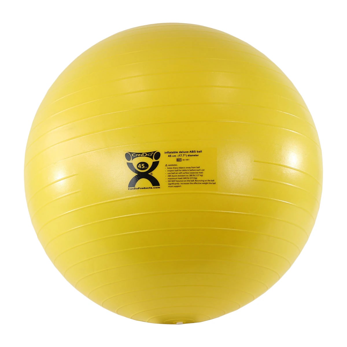 CanDo Exercise Ball, 45cm, Yellow