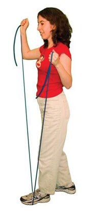 CanDo Exercise Tubing Set, 25 ft, 5 Resistance Levels (X-Light to X-Heavy), Yellow/Red/Green/Blue/Black