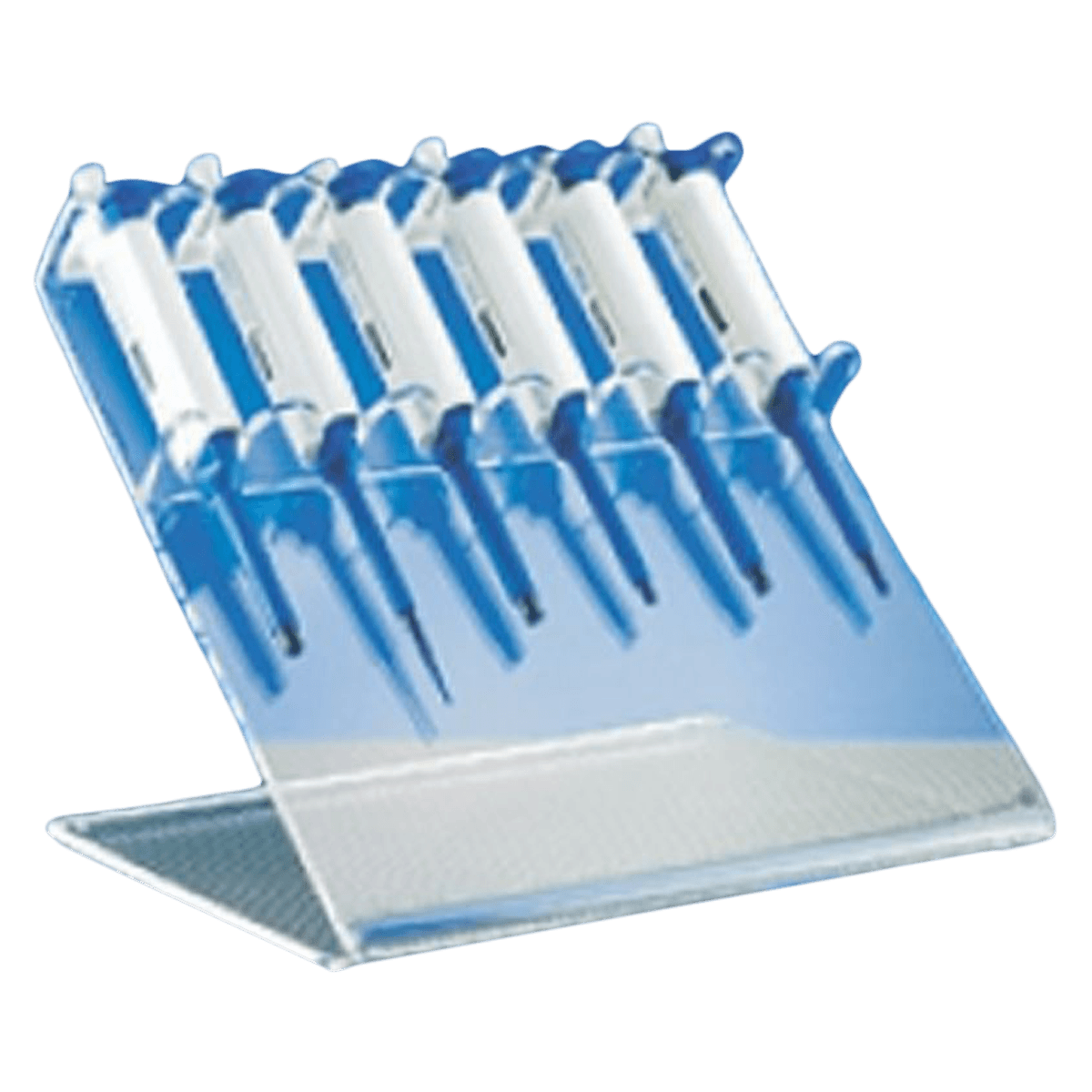 Fisherbrand Pipette Stand, Acrylic, Single Channel, 6 Place, Clear, 8x12x12"
