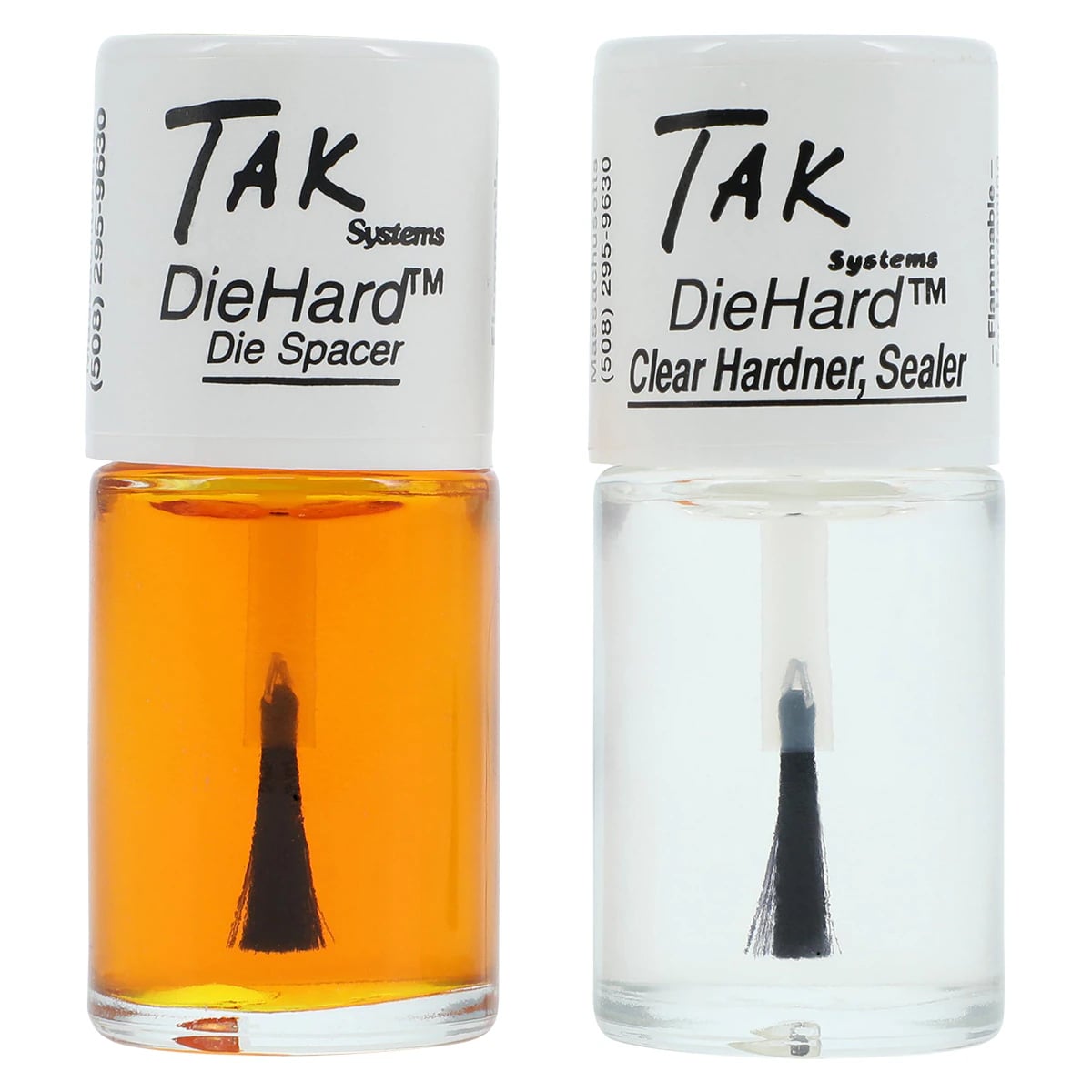 Tak Systems Die Hardener Kit, Spacer/Hardener, Clear/Yellow, 1 oz/Bottle
