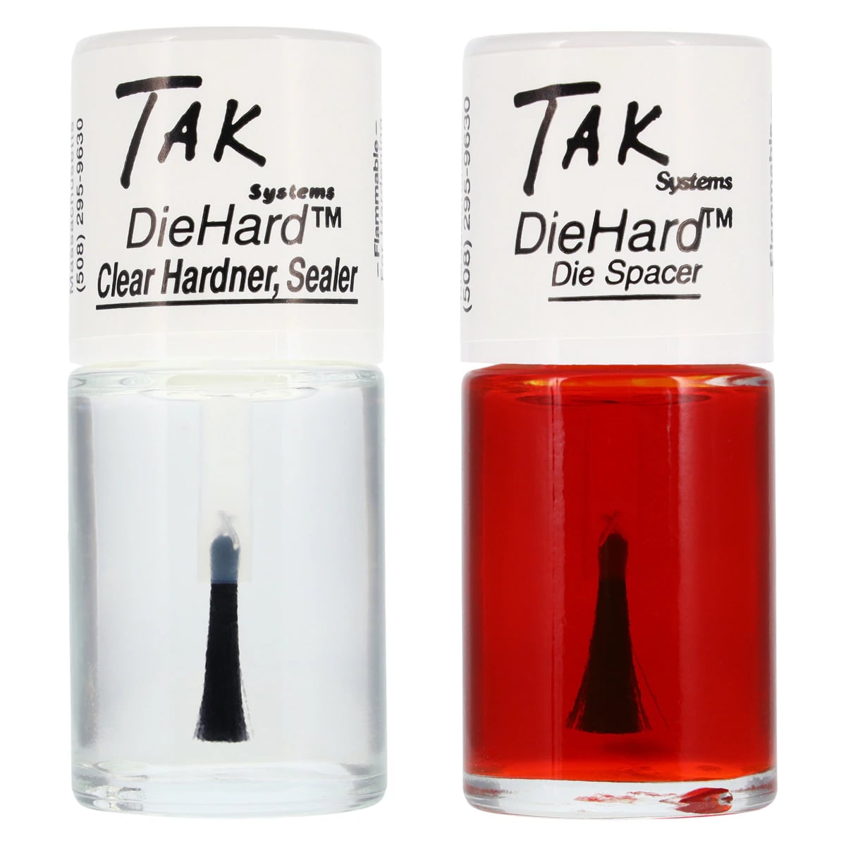 Tak Systems Die Hardener Kit, Spacer/Hardener, Clear/Red, 1 oz/Bottle