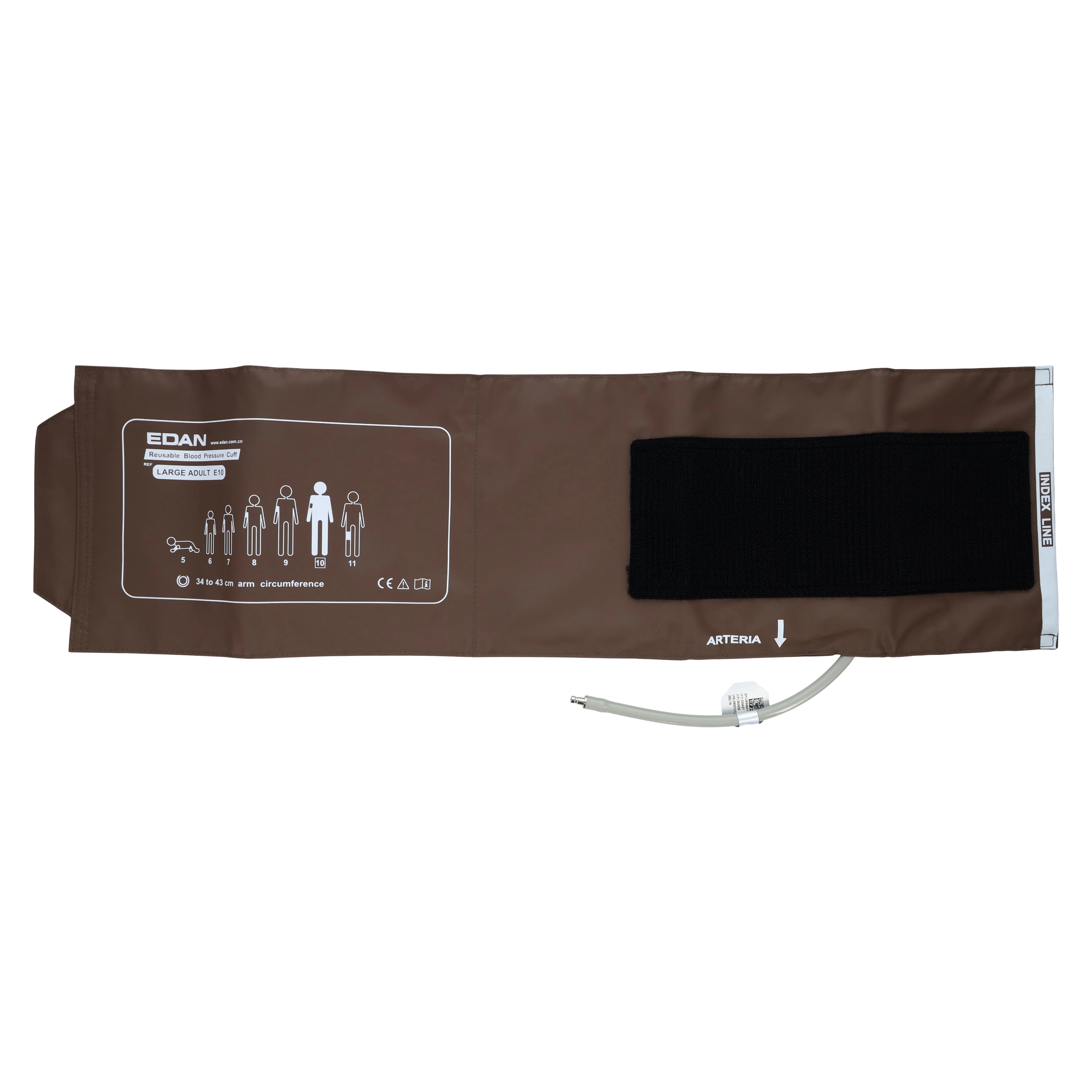 Edan NIBP Cuff, Large Adult, Reusable, 34-43 cm, Non-Latex, 01.57.040210-12