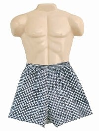 Dipsters Disposable Boxer Shorts, Polyethylene, Autoclavable, X-Large, White/Black, 12/Pack, 01KEZKNNS5TWFPVJ0TQFDEGS0N