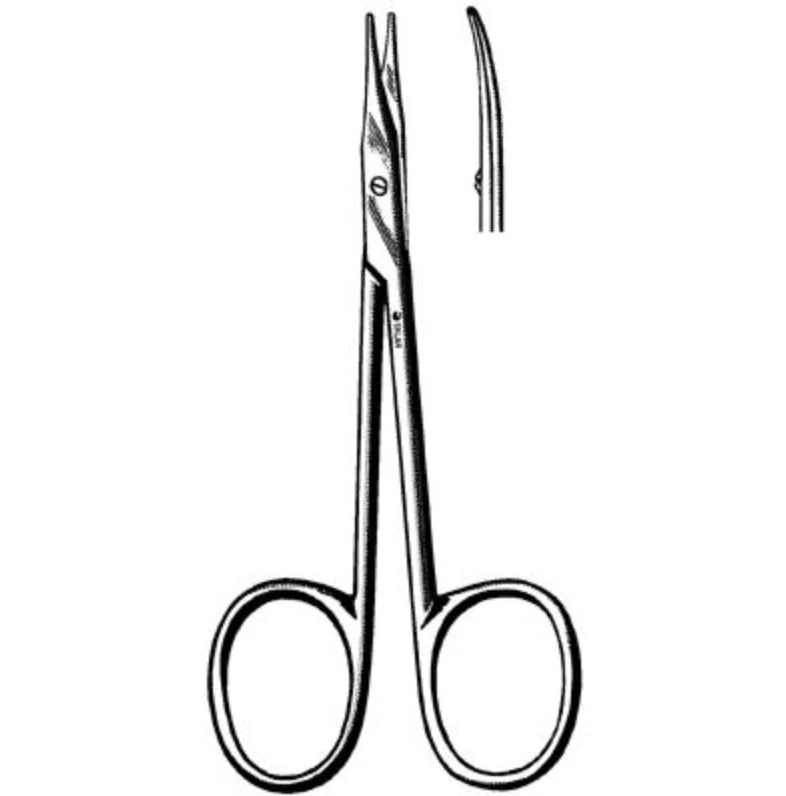 Sklar Stevens Tenotomy Scissors, Curved, 4-1/2" Stainless Steel, Non-Sterile, Reusable, Each