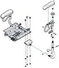 Midmark Chair Arms for 230 Table (Arm System, Plant Installed)