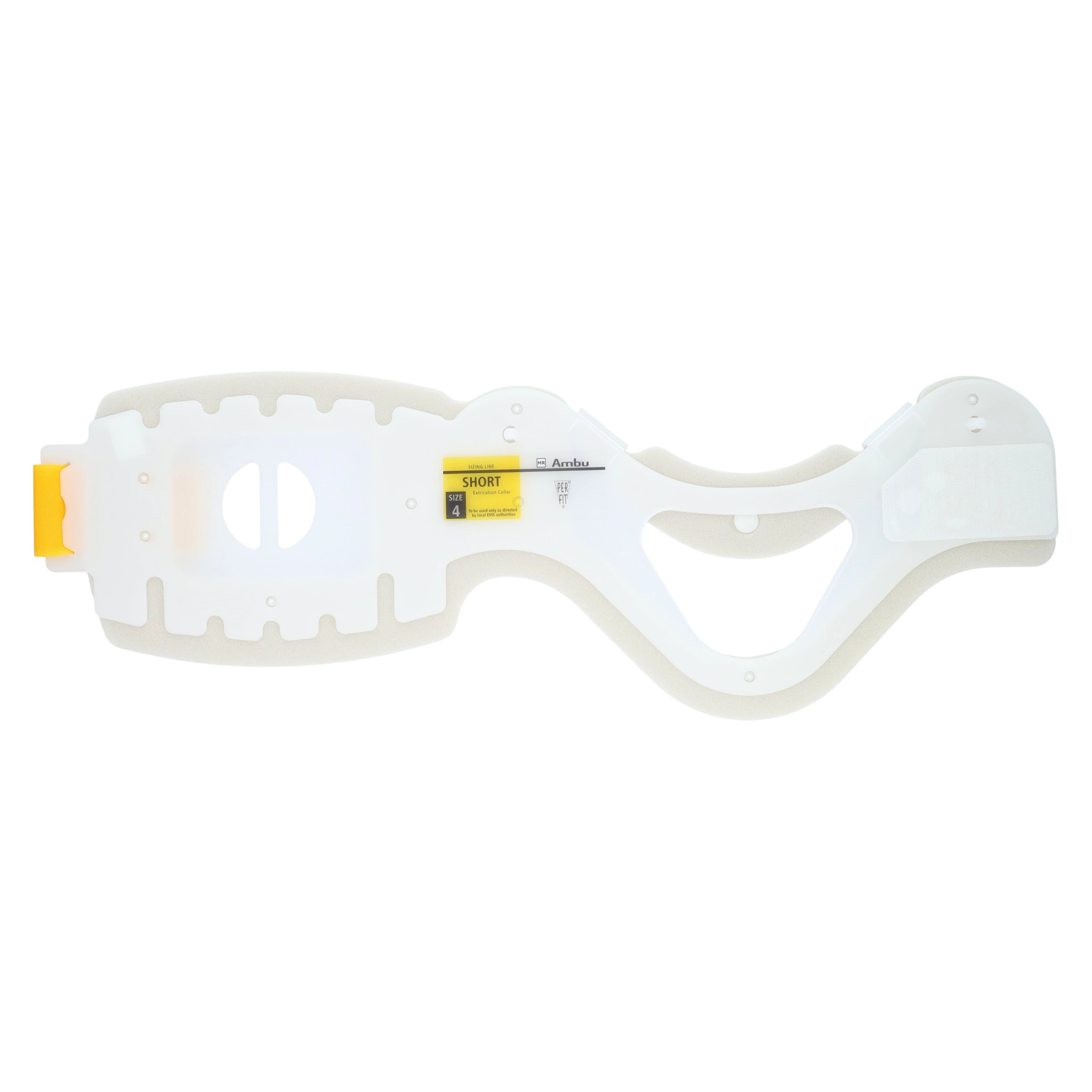 Ambu Perfit ACE Extrication Collar, Adult, Size 4, Yellow, Polyethylene