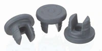 Wheaton 2-Leg Lyophilization Bottle Stopper, Gray Rubber, 20mm, Durometer 46, 1000/Case