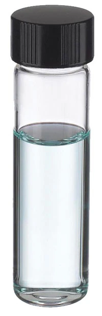 Lab File Sample Vial, Borosilicate Glass, Clear, 8mL, with Attached Rubber-Lined Cap, 144/Case