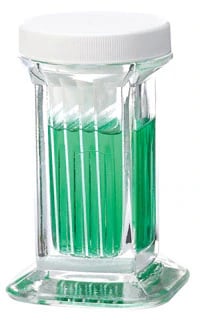 Wheaton Coplin Staining Jar, Soda-Lime Glass, Screw Cap, 60mL, Holds 5-10 Slides, 6/Case