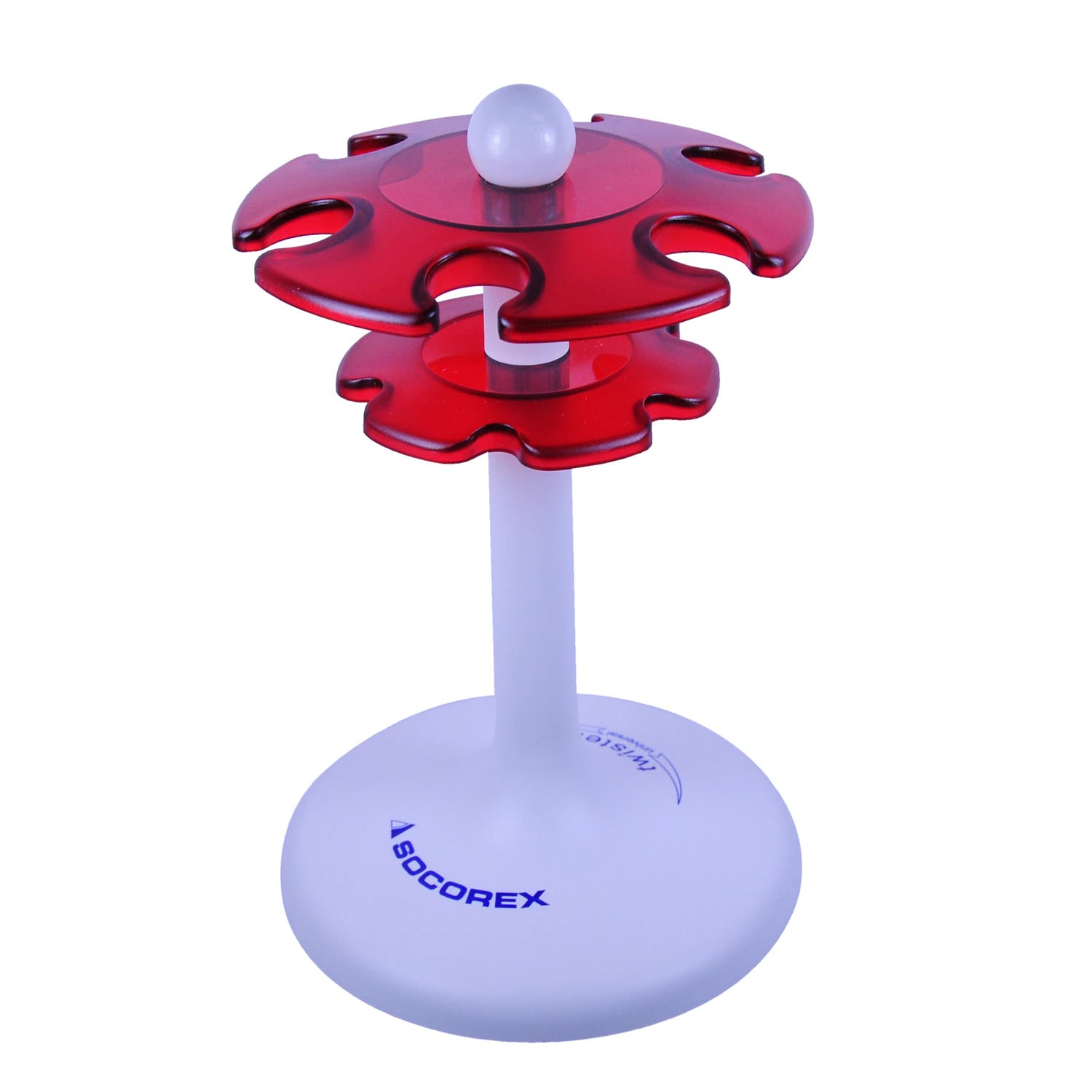 Twister Pipette Stand, 6-Place, Red, Model 336