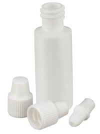 Dropping Bottle, LDPE, White, 3mL, with Extended Controlled Dropper Tip/Cap, 144/Case