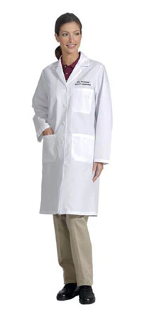 Fashion Seal Women's Traditional Length Lab Coat, White, 80% Polyester / 20% Cotton, 3 Pockets, Small