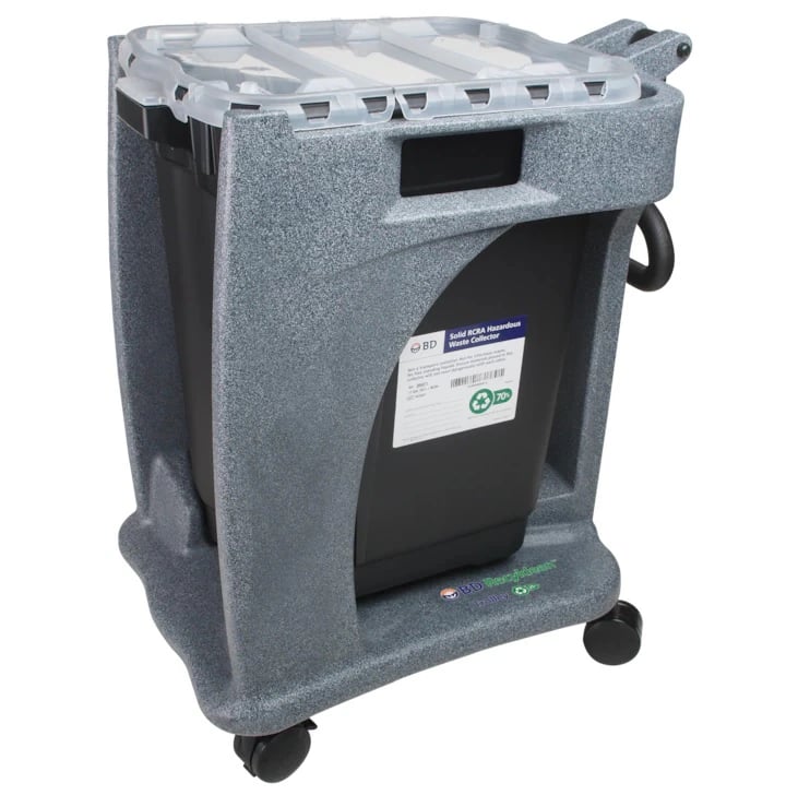 Sharps Recykleen Trolly, Gray, 27.5" x 18" x 24.1", For 17-19 Gallon Containers