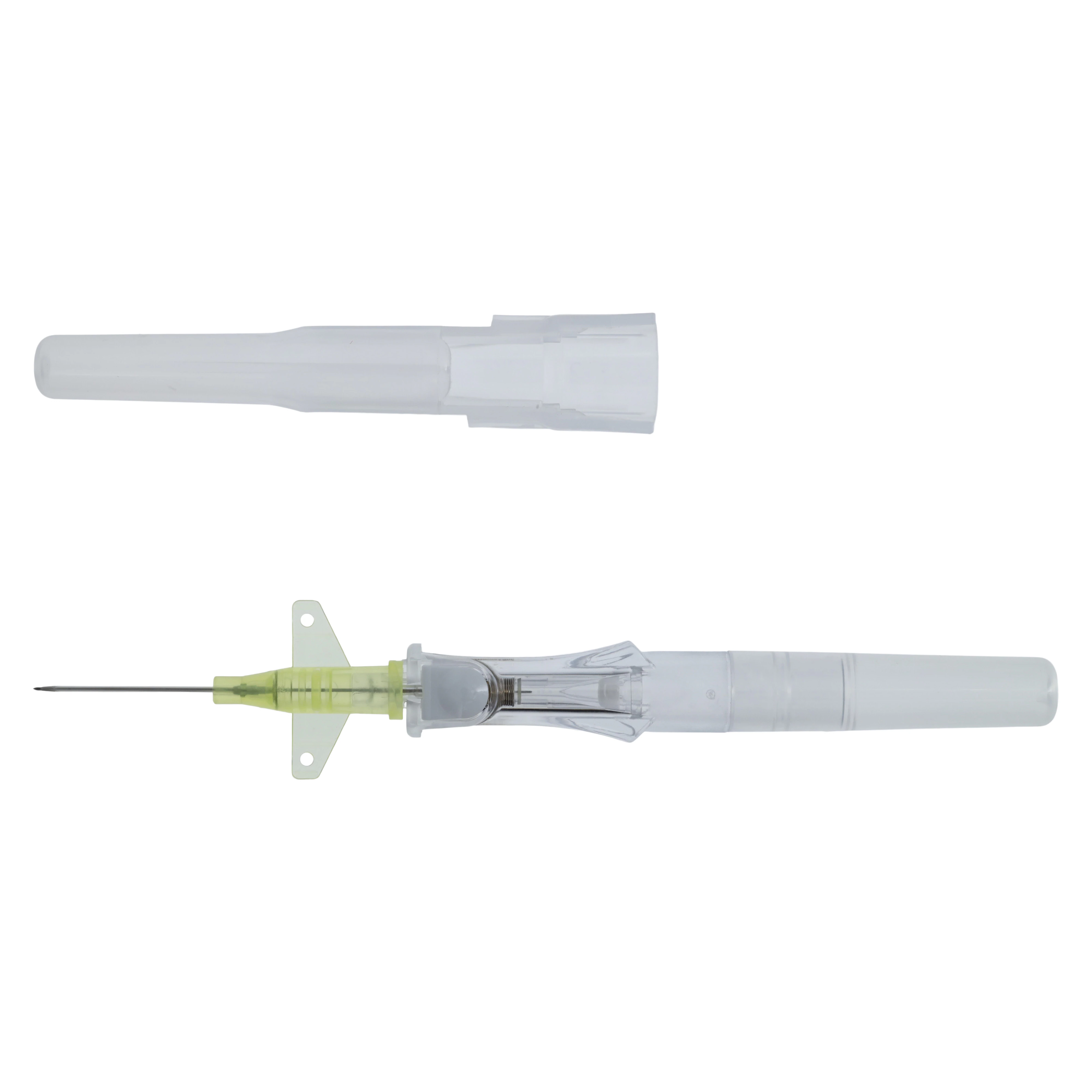 Becton-Dickinson Insyte Autoguard IV Catheter, 24 Gauge, 3/4" Notched Needle, Yellow, Shielded with Wings, Sterile, Each