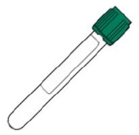 BD Vacutainer Venous Blood Collection Tube, Sodium Heparin, Green, 6 mL, Conventional Closure, Plastic, 100/Box