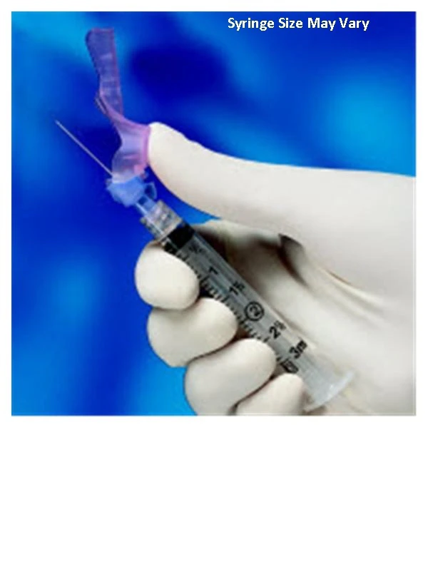 Eclipse Syringe with Needle, 3cc, 23G x 1", Turquoise, Sterile, Safety, 50/Box