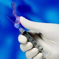 BD Eclipse Hypodermic Safety Needle, 18G x 1-1/2", Pink, Beveled Shield, Luer Lock, Sterile, 100/Box