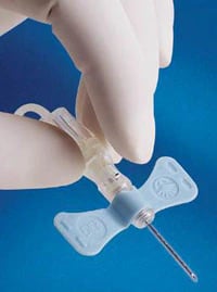 BD Vacutainer Push Button Blood Collection Set, 21G x 3/4" Winged Infusion Set, Green, Safety, Disposable, 50/Box