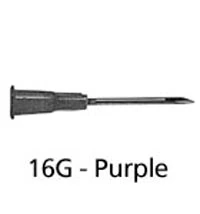 BD PrecisionGlide™ Sterile Hypodermic Needle, 16G x 1-1/2", Regular Bevel, Low Dead Space, Lavender Hub, 100/Box, 305198