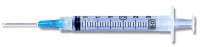 BD 3 mL Syringe with Luer-Lok Tip and 18G x 1-1/2" Needle, 100/Box (309580)