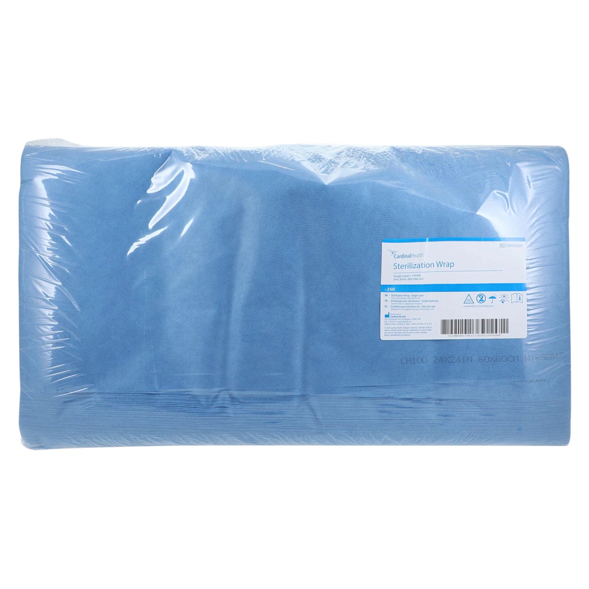 Cardinal Sterilization Wrap, Single Layer, 24x24 inches, Blue, 500/Case, CH100