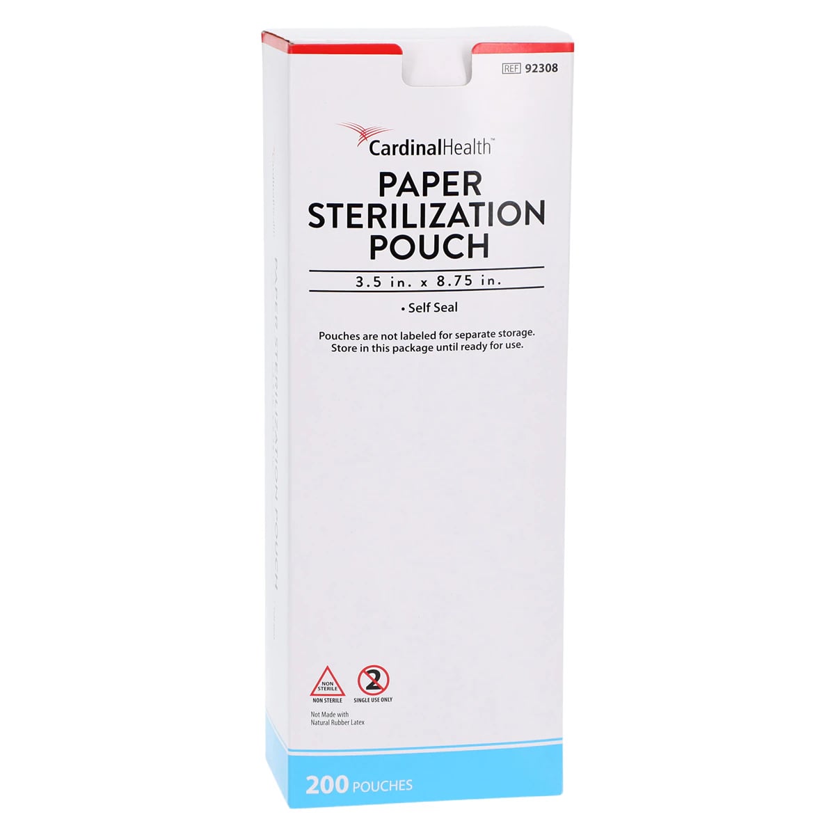 Cardinal Health Self-Seal Sterilization Pouch, 3.5" x 8.75", Blue/White, 200/Box