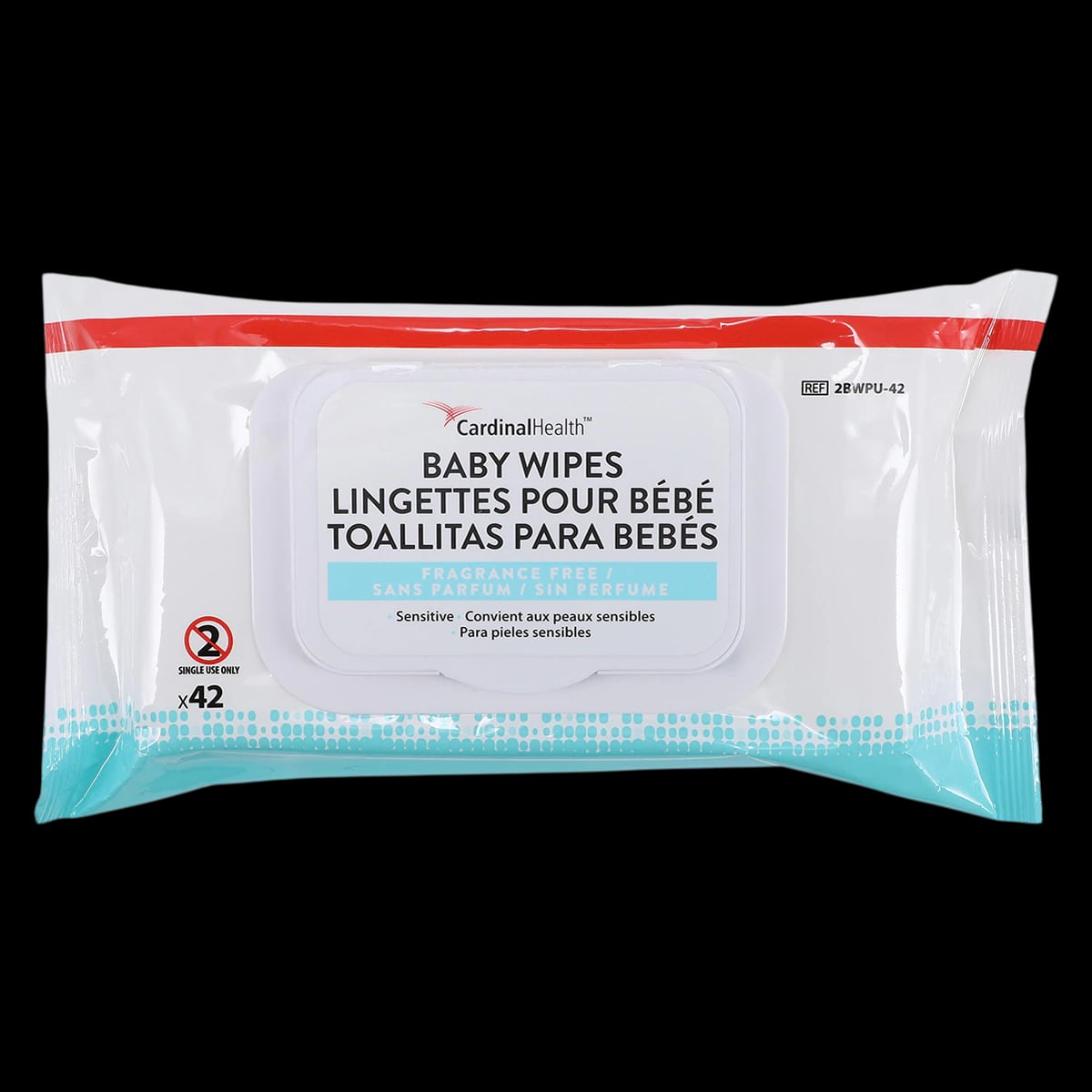 Cardinal Health Baby Wipes, Sensitive, Unscented, 24/Case