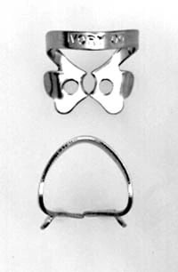 Ivory Stainless-Steel Rubber Dam Clamp #00, Winged Bicuspid, 1/Pk, 50057302