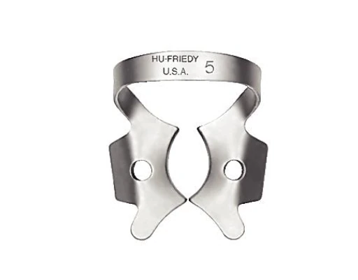 Ivory Rubber Dam Clamp, Wingless Molar, #W5, Stainless Steel, 50057526