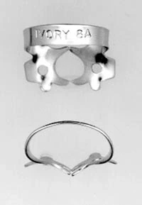 Ivory Rubber Dam Clamp #8A, Winged, Stainless Steel, for Molars, 1 Each, 50057336