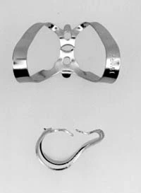 Ivory Rubber Dam Clamp #9, Winged Labial, Stainless Steel, 1/Pk, 50057384