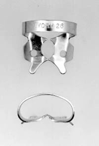 Ivory Rubber Dam Clamp, Winged, #26, Stainless Steel, Regular Molar, 50057370