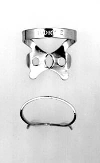 Ivory Rubber Dam Clamp #2, Winged Bicuspid, Stainless Steel, 1/Box, 50057310