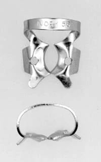 Ivory Rubber Dam Clamp #56, Winged, Stainless Steel, for Large Molars, 1 Each, 50057374
