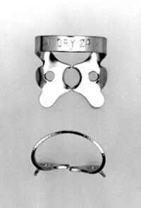 Ivory Rubber Dam Clamp #2A, Winged, Stainless Steel, 1/Pk, 50057312