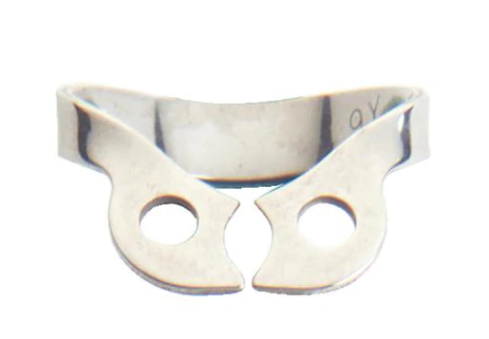 Ivory Rubber Dam Clamp, Wingless Bicuspid, #W0, Stainless Steel, 50057504